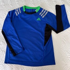 Adidas Boy’s Sz. 5 Blue and Green Long Sleeve Top